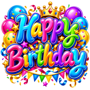 happy birthday confetti bunting balloon design free transparent png image