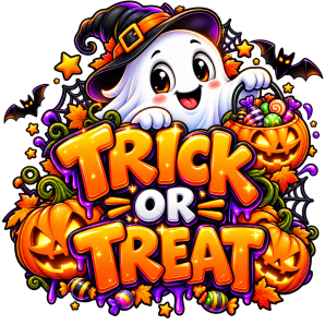 cute ghost wearing witch hat and holding jack o lantern free png image