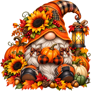 free autumn fall gnome transparent image