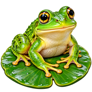 free frog on lily pad png image