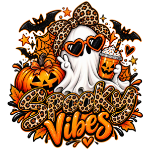 stay spooky text ghost pumpkin png design transparent
