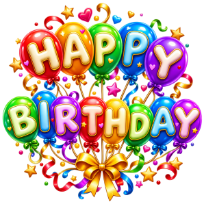 free happy birthday decorations with text png free