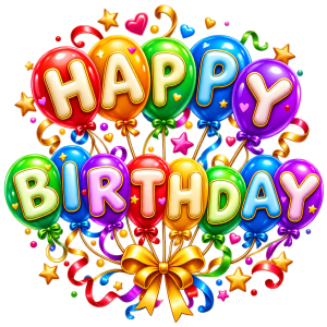 free happy birthday decorations with text png free