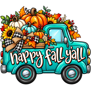 free autumn fall truck with pumpkins