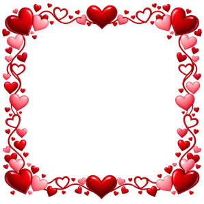 valentines da heart svg png border frame design