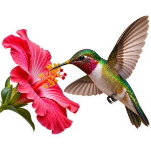 hummingbird flower free png image