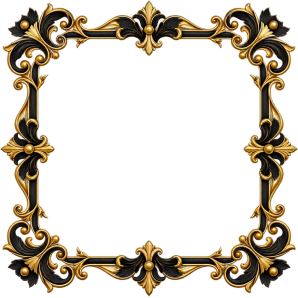 free luxury border frame with transparent png background