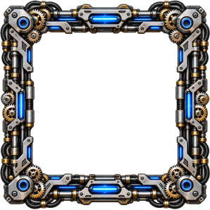 mechanical steampunk png free border design