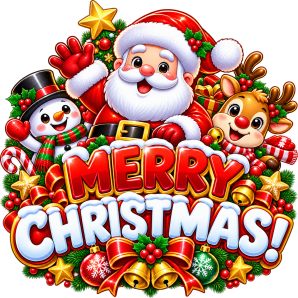 santa merry xmas free png transparent design