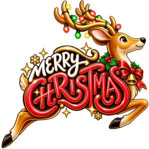 merry xmas Reindeer png design free