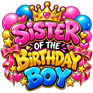 sister of the birthday boy transparent image