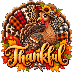 free thanksgiving turkey design png transparent image