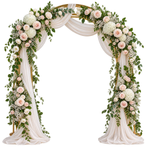 free floral arch frame wedding png image